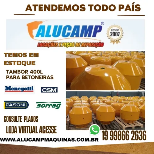 Betoneiras 400 l , tambor e peças de reposição