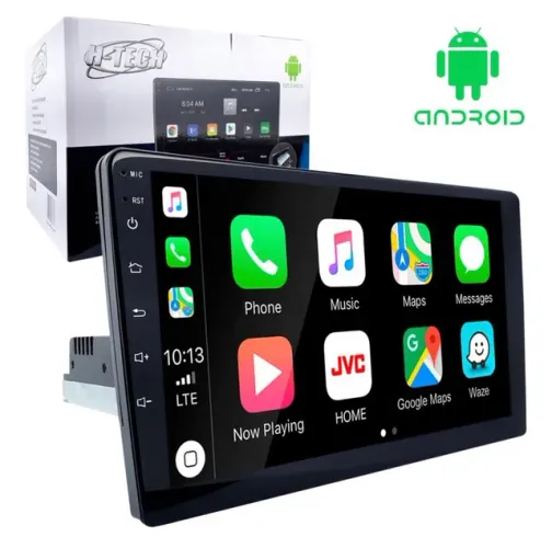 Multimidia 9 polegadas 1 din 2gb de RAM 32gb memória Android 12 CarPlay 