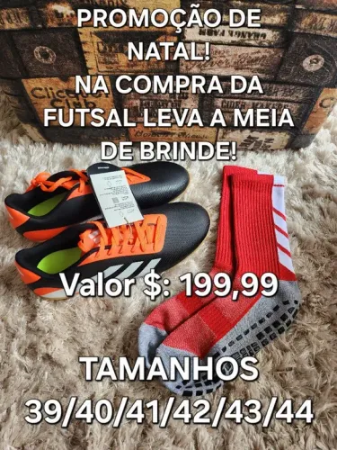 FUTSAL ORIGINAL ADIDAS + MEIA DE BRINDE 
