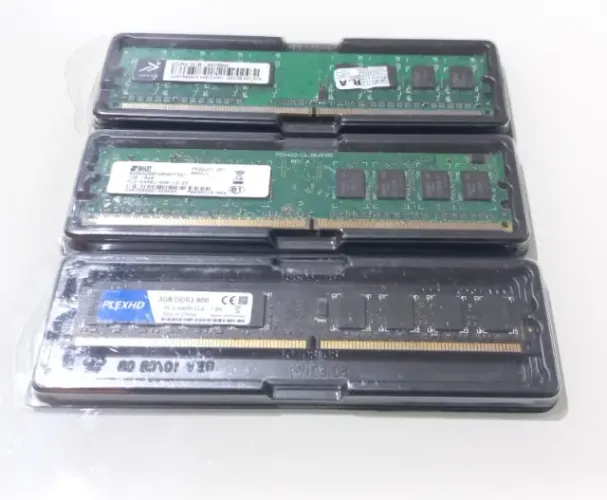 Memória Ram Ddr2 2gb 800 03 Unidades 1gb 2gb