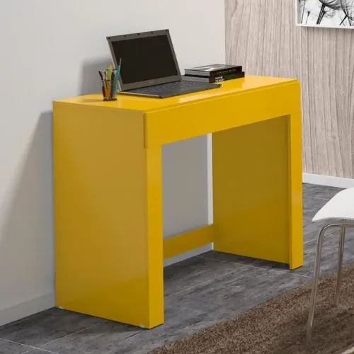 Escrivaninha Alice 1G Amarelo - Frete Grátis - Receba Hoje