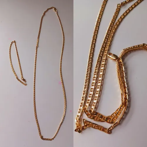 Conjunto de colar e pulseira masculina