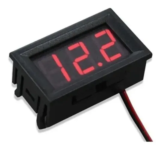 Mini Voltímetro Digital 12v Som Automotivo 2 Fios Remote