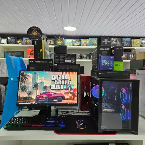 PC Gamer Novo + Monitor 24pl Intel core I5 + RTX 4060 1 ano de garantia em até 12x