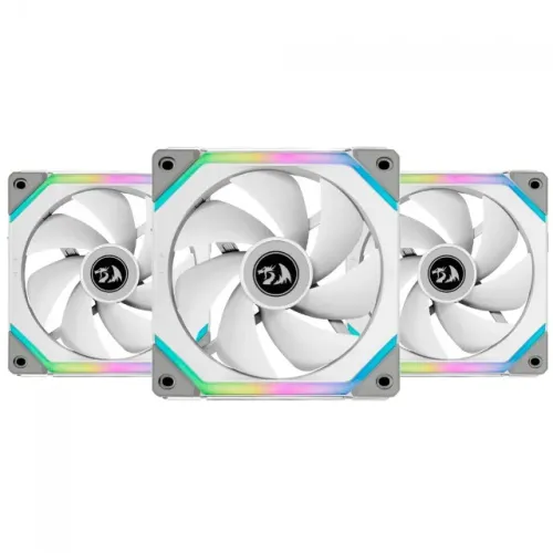 Kit 3 Cooler Fan Lian Li Uni Fan Redragon Spec 120mm ARGB White UF-SL120-3W SI - WZetta