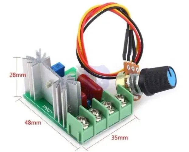 Regulador de Tensão Ac 220v 2000w de Alta Potência com Módulo de Regulagem de COD-AM451 