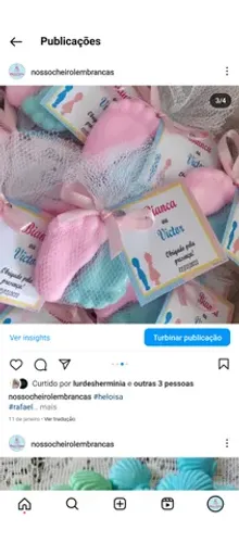 Lembrancinha chá revelação 