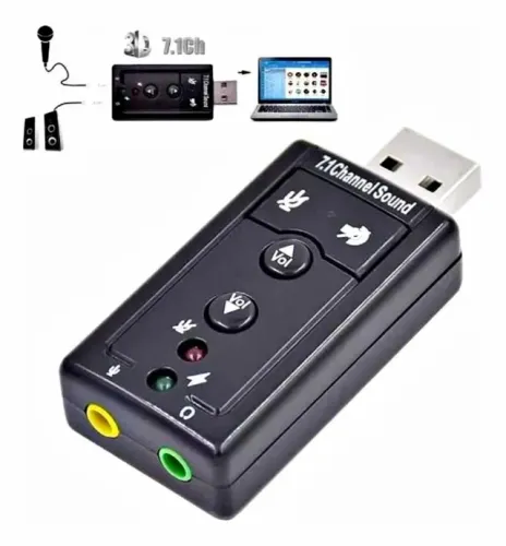 Adaptador Placa de Audio Para Pc