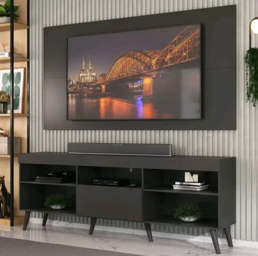 Rack Com Painel Para TV Até 60 Polegadas Com Design Moderno e Elegante!