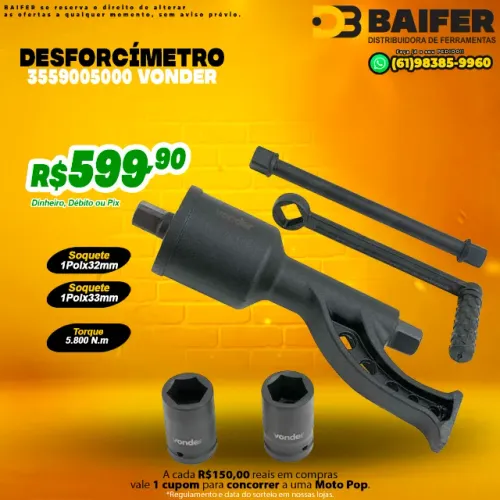 Desforcímetro 1.60 Soquetes 1Polx32mm/1Polx33mm 3559005000 Vonder