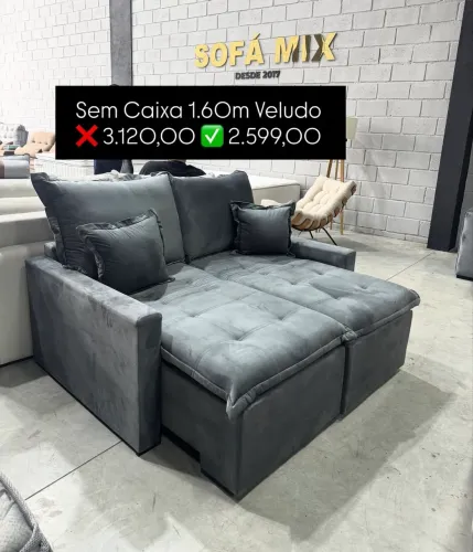 Sofá sem caixa Belize  1,60 mts 