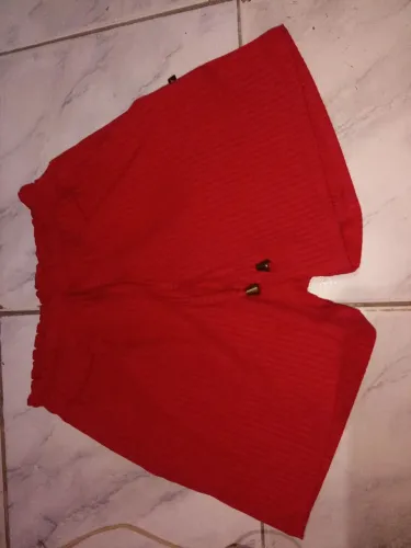 Shorts Vermelho Canelado