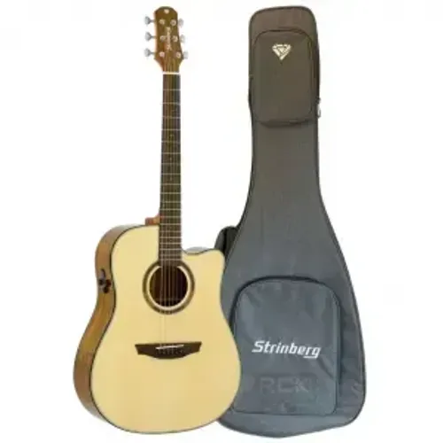 Violão Strinberg Folk Aço Diamond Dd1c Ns Fosco + Semi Case