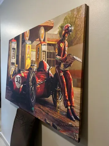 Quadro Decorativo - Corrida de Carros Ferrari