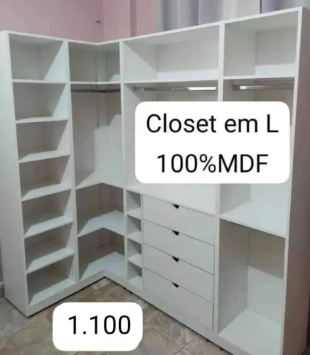 Closet em L modelos diversos 