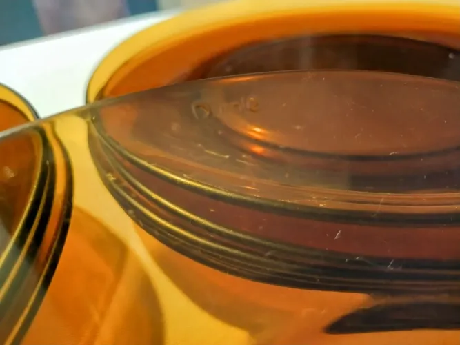 Conjunto de louças âmbar vintage (original Duralex)