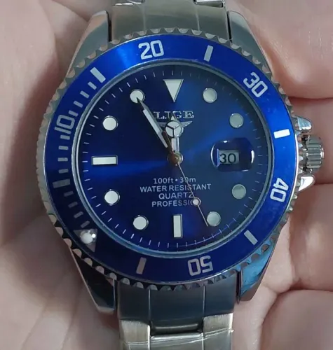 Relógio Masculino Lige Azul - Elegância e Sofisticação