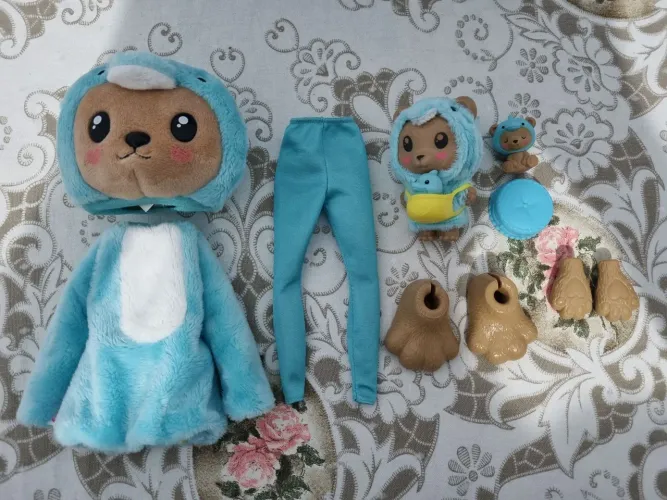 Fantasia Barbie Cutie Reveal de Urso Golfinho com pet e acessórios
