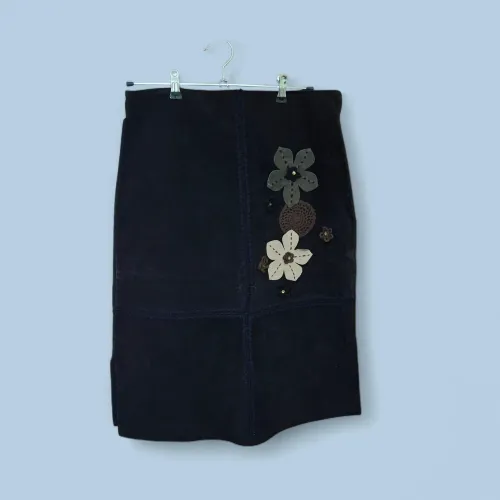 Saia Midi de camurça René Derhi 