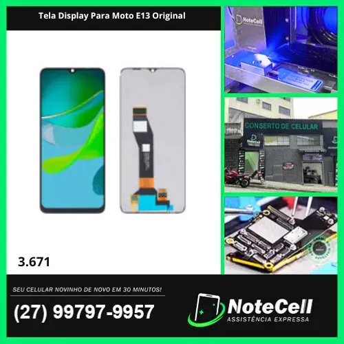 Tela Display Para Moto E13 Original- Instalação Expressa Em 30 Minutos!