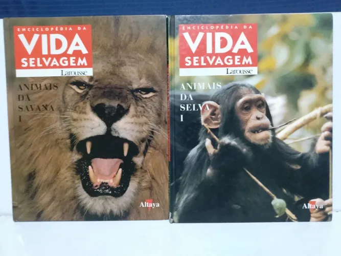 Livros - Enciclopédia da Vida Selvagem - Animais da Selva 1 e Animais da Savana Vol 1
