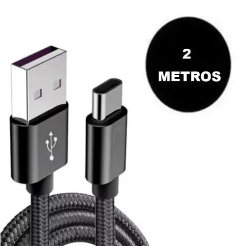 Cabo Carregador Tipo C 2 Metros Turbo - Armarinho Ditudo