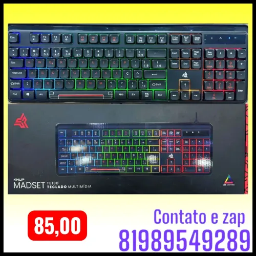 Teclado Gamer Multimídia Knup Madset TE130.