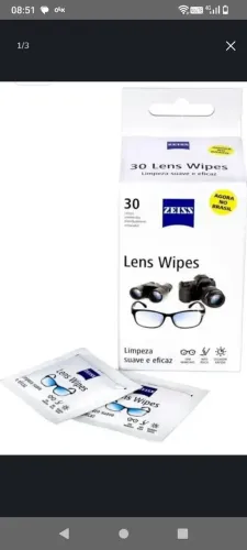 Lenços para Limpeza de Lentes e Telas Digitais
