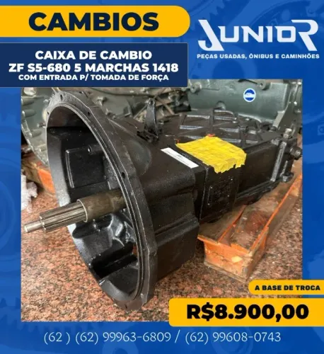 Caixa de Cambio ZF S5-680 5 Marchas 1418 (Com entrada p/ tomada de força)