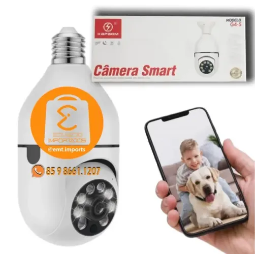Camera Smart de Vigilância 360º WiFi Kapbom G4-5