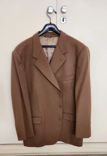 Casaco Blazer  lã, cor caramelo marca Via Veneto (made in Italy) Tam. EG (quase sem uso)