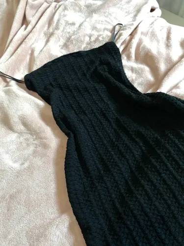 Vestido malha duas fendas laterais