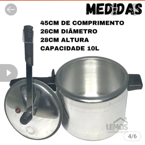 Panelas de 10 litros na promoção