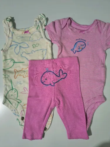 Conjunto de roupa Carter's para bebê menina