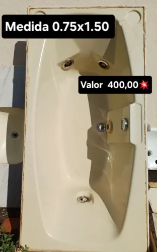 Banheira Hidromassagem de Fibra sem Motor