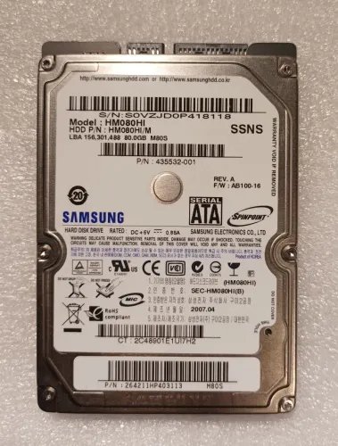 Hdd Notebook - Samsung HM080HI/M Sata (80gb)