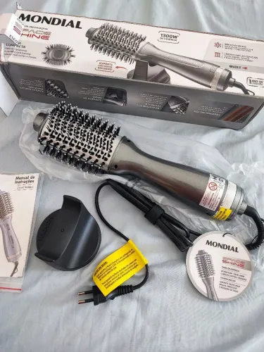 Escova Secadora Mondial Space Shine 1300W Grafite Bivolt - ES-20