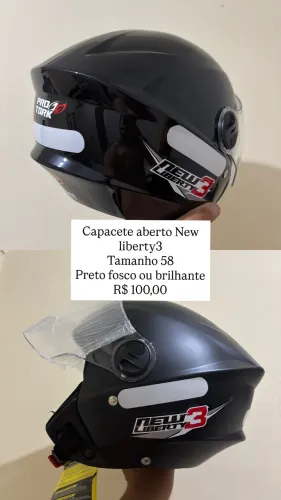 Capacete aberto tamanho 58 Novo na caixa