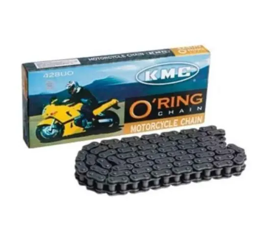 Corrente de transmissão com retentor 428UO x 118L para motos.