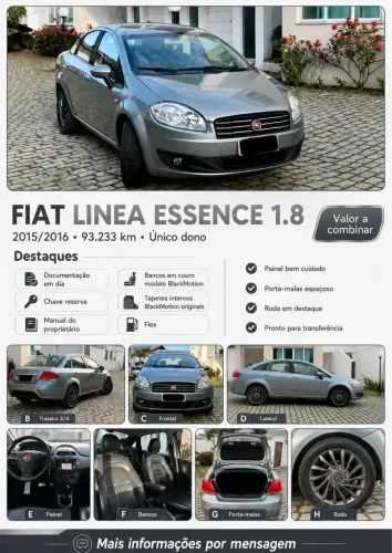 Fiat Linea Absolute 1.9/1.8 Flex Dualogic 4P 2016