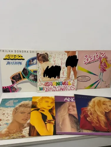 7 LP vinil xuxa, angélica e barbie