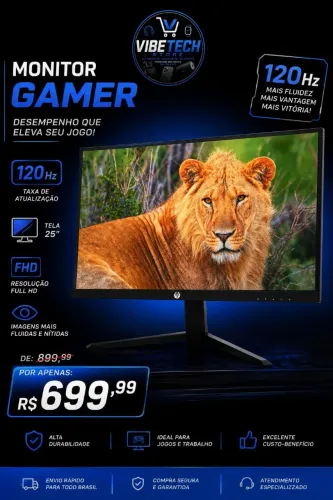 Monitor 25" 120 hz