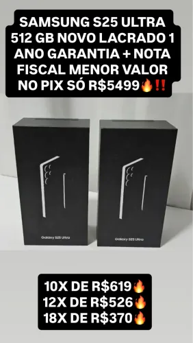 S25 ultra 512 gb novo lacrado 1 ano garantia + NF