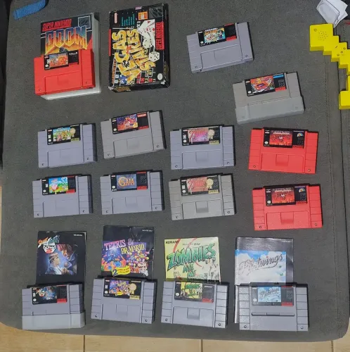 Jogos super Nintendo snes Mario doon spider man e outros