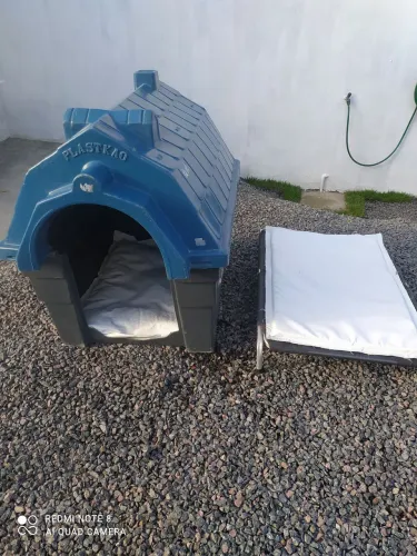 Casa para cachorro grande com caminha de alumínio e 2 colchões 
