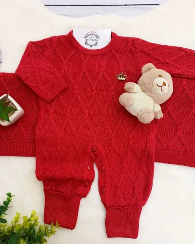 Saida de Maternidade tricot luxo unissex