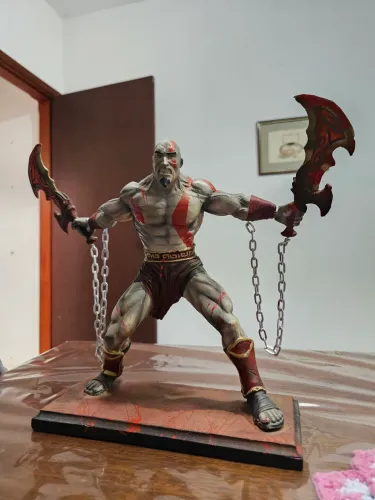 Estátua Kratos God of War Grande 33cm Em Resina - 2,3kg