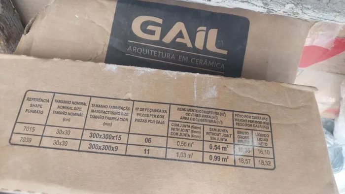 Revestimento gail 30x30 7039 9mm 23m2 