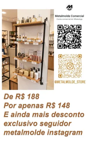 Prateleira Expositora de Parede - A90x L52 cm