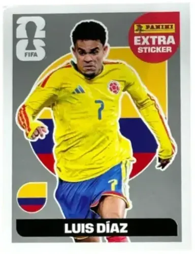 Figurinha Luis Díaz Extra Sticker Prata Copa do Mundo 2026 Original (Aceito proposta)